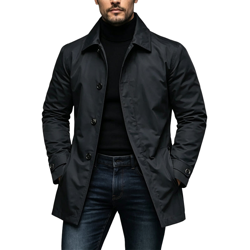 💕Free Shipping✈️Men's Waterproof Mid-Length Trench Coat